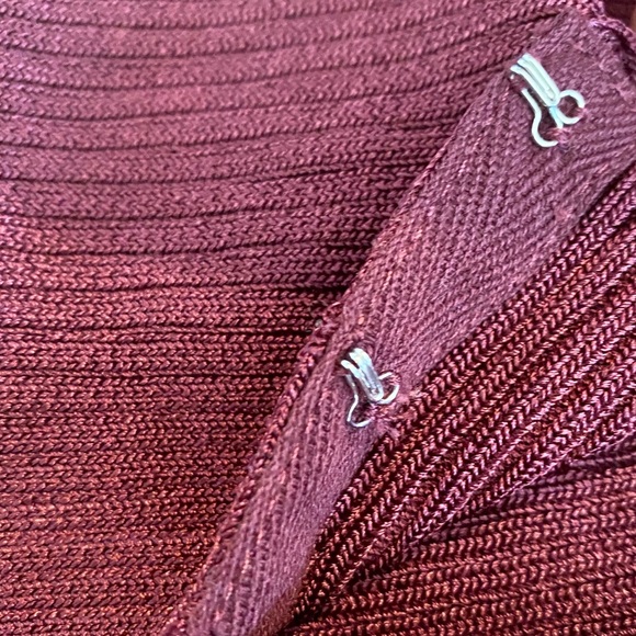 FREE PEOPLE Maya Swit Cardi Burgundy - Picture 8 of 9